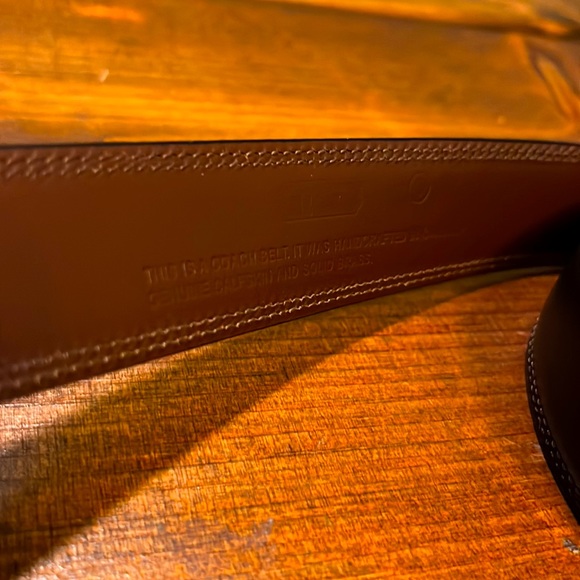 Coach Dark Brown Leather Belt (Men’s 38) - Picture 7 of 7